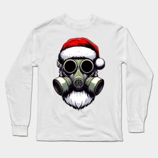 gas mask apocalypse santa claus Long Sleeve T-Shirt